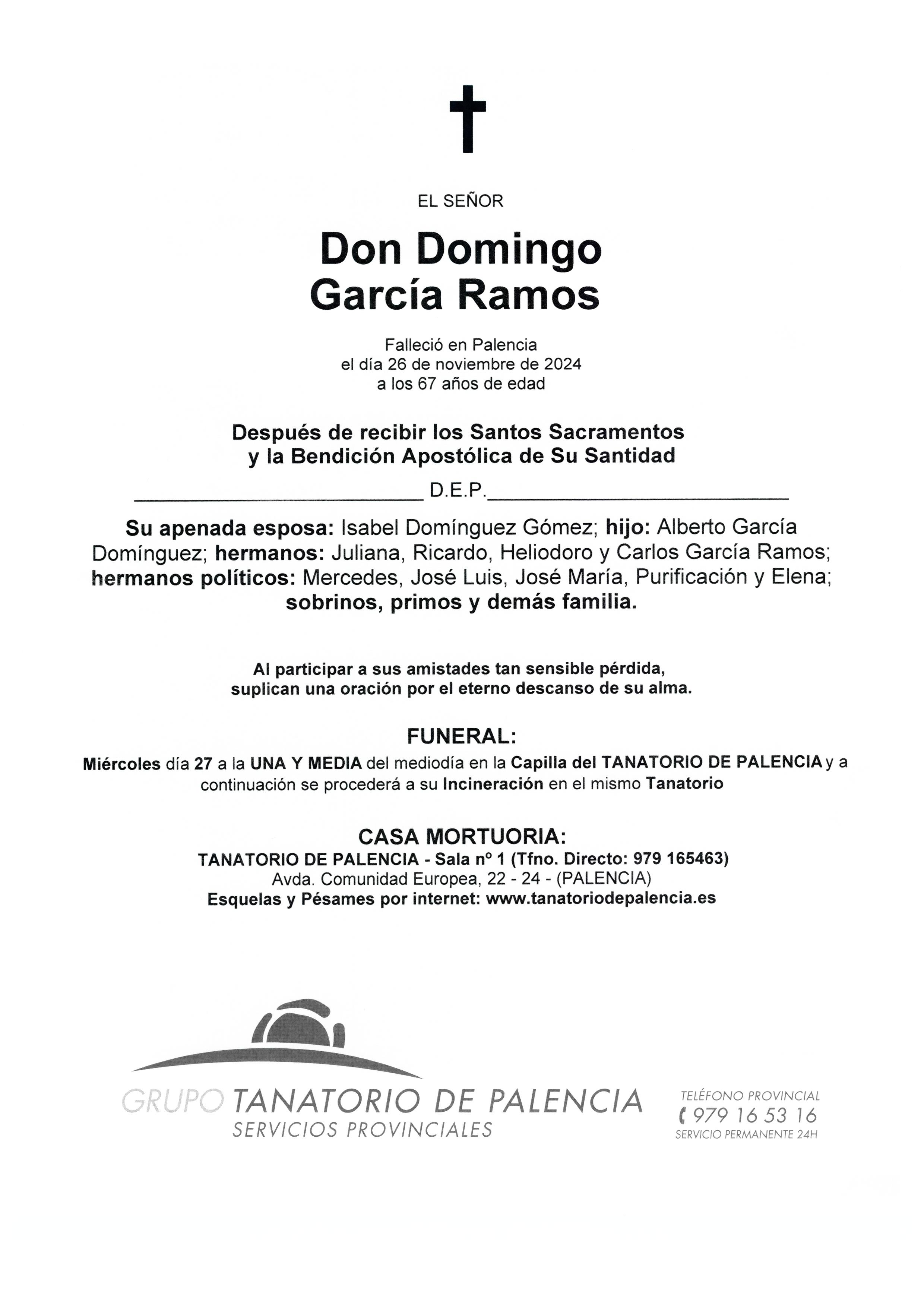 EL SEÑOR DON DOMINGO GARCÍA RAMOS